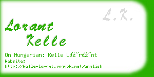 lorant kelle business card